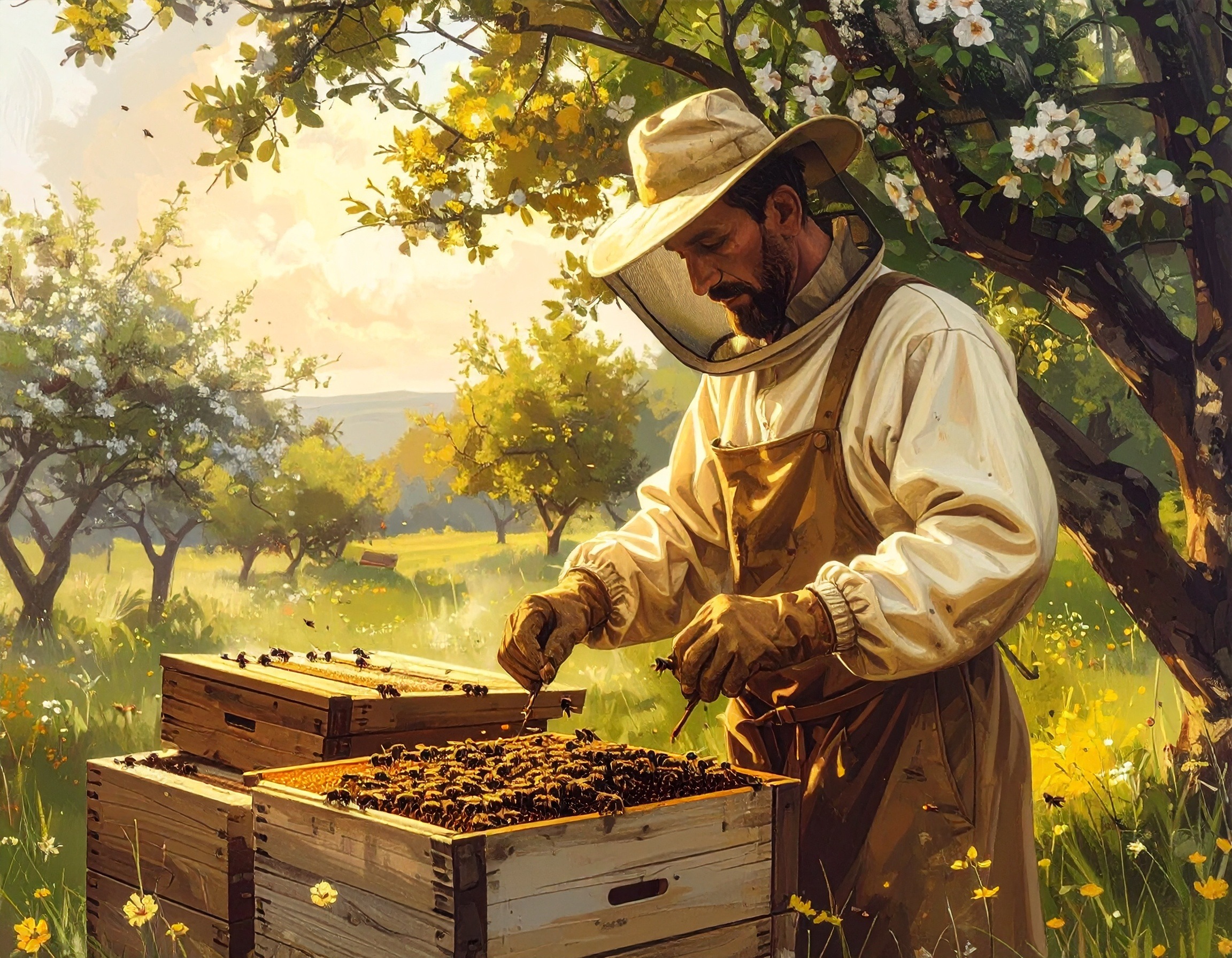 Traditionelles Imker Handwerk